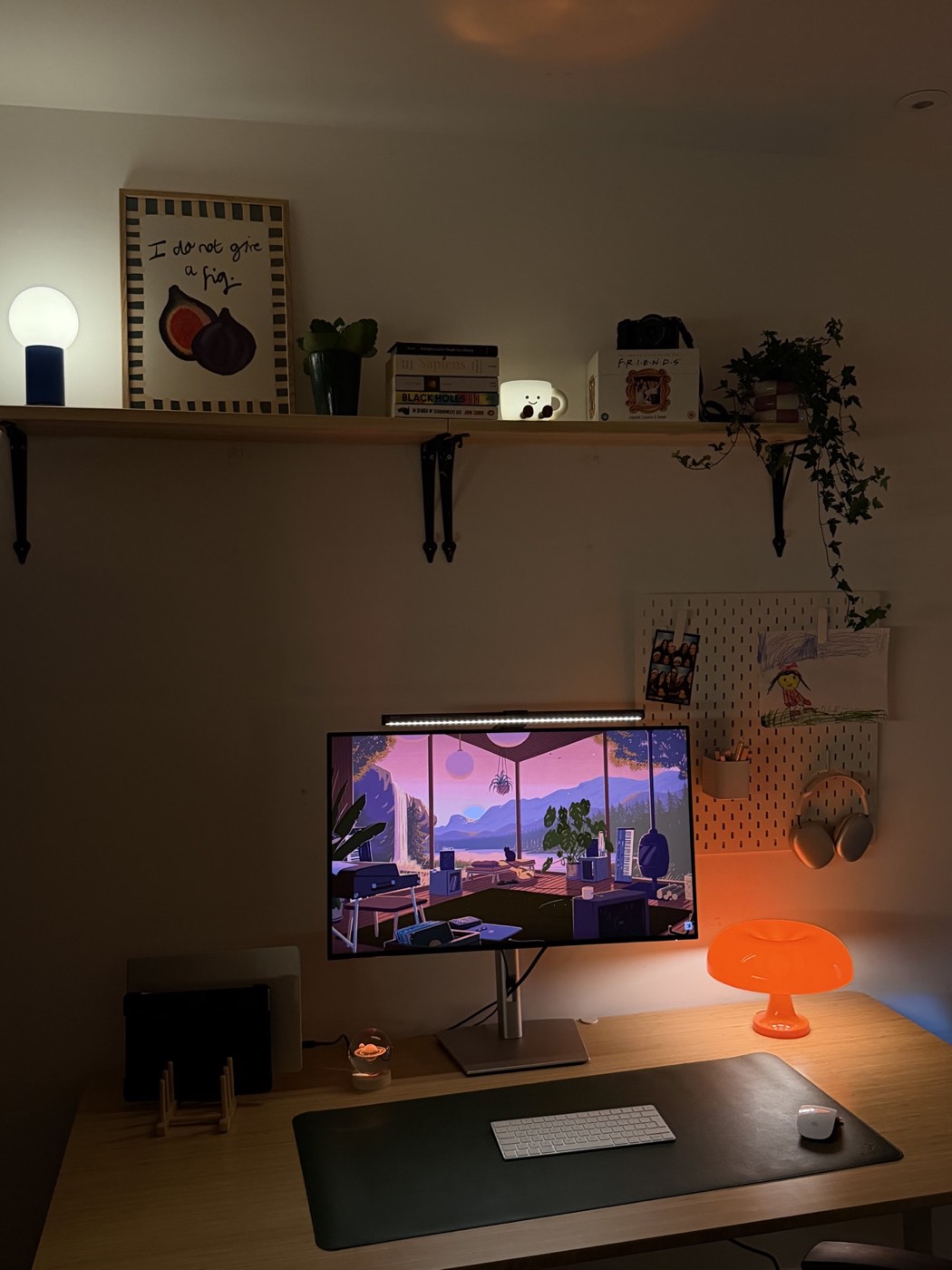 Rania's colourful desk setup